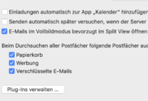 Apple Mail Ordner von der Suche ausschließen